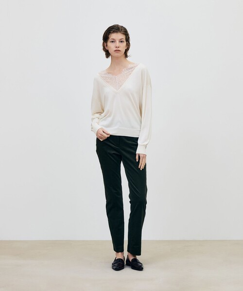 DES PRES(デ・プレ)の「【WEB先行予約】ストレッチモールスキン スキニーパンツ(その他パンツ・レディース・チャコールグレー/カーキ/ネイビー・32/34/36/38)」の4枚目の写真