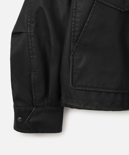 247SERIES(247シリーズ)の「レザーA-2ジャケットブラック(ライダースジャケット・メンズ・ブラック・SMALL/MEDIUM/LARGE/X-LARGE/X-SMALL)」の5枚目の写真