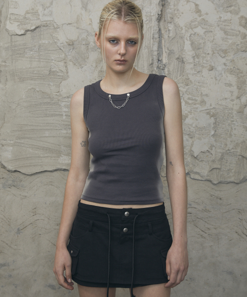 VOONT(ブント)の「Double Waist Cargo Mini Skirt (BLACK)(スカート・レディース・ブラック・SMALL/MEDIUM)」の12枚目の写真
