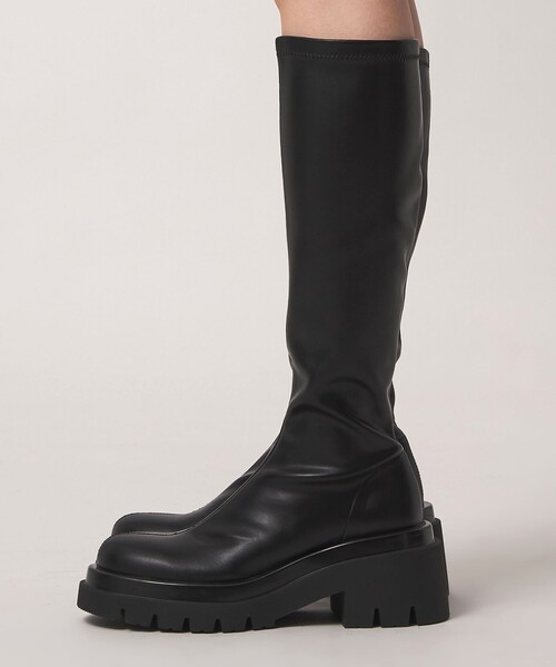 SY UNITED ARROWS（シーユナイテッドアローズ）の「＜SY＞タンクソールスト ロングブーツ75↑（ブーツ・レディース・ブラック・23.5cm/22.5cm/24.5cm/25.5cm）」の12枚目の写真
