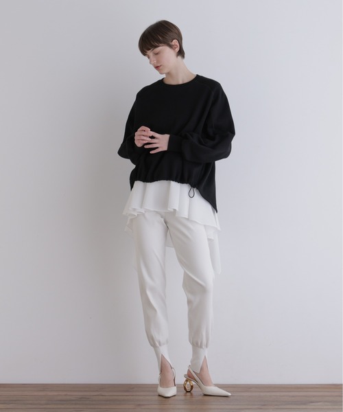 LE PHIL(ルフィル)の「◆カーブソデバルーンプルオーバー(Tシャツ/カットソー・レディース・グレー/ブラック・F)」の11枚目の写真
