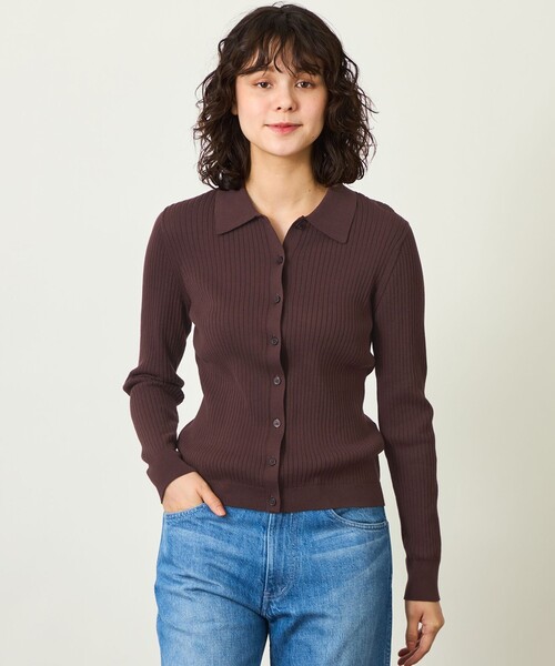 MACKINTOSH PHILOSOPHY(マッキントッシュ フィロソフィー)の「GREY LABEL ニットポロカーディガン(ニット/セーター・レディース・ブラック/ブラウン系その他4・2)」の2枚目の写真