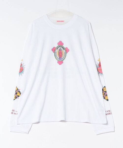 HIGHTIDEFRANKIE(ハイタイドフランキー)の「HIGHTIDEFRANKIE/ハイタイドフランキー/Nosso bebe amado Long Sleeve(Tシャツ/カットソー・レディース・ホワイト・F)」の1枚目の写真