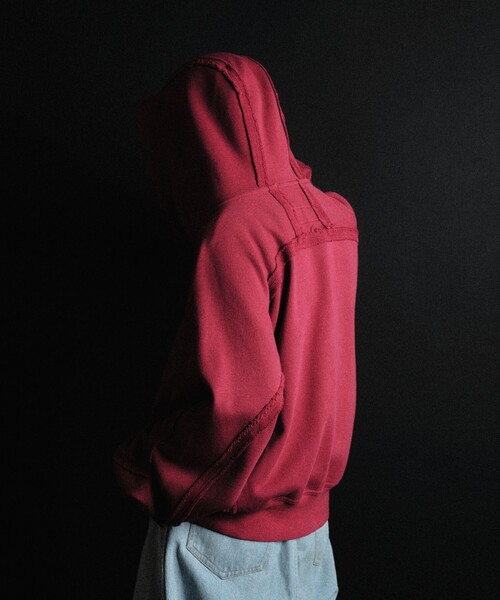 JIEDA（ジエダ）の「【RUSSELL×jieDa】 Campus Sweat Zip Hoodie / スウェット ジップフーディー / ユニセックス / コラボ（パーカー・メンズ・ブラック/レッド/グレー・M/XL/L）」の12枚目の写真