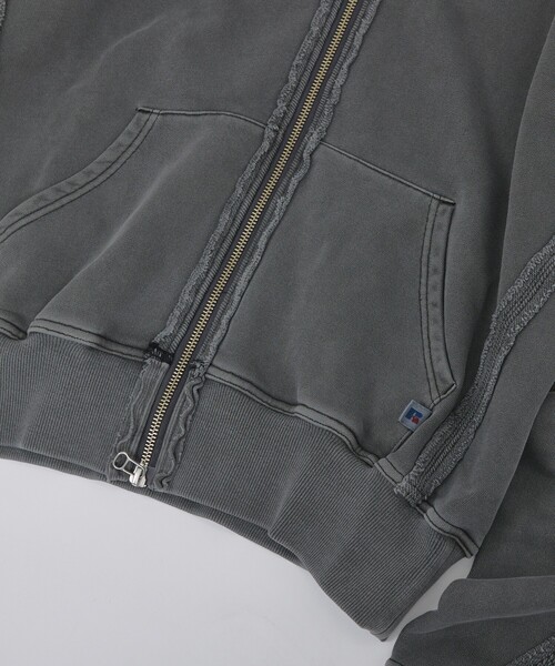 JIEDA（ジエダ）の「【RUSSELL×jieDa】 Campus Sweat Zip Hoodie / スウェット ジップフーディー / ユニセックス / コラボ（パーカー・メンズ・ブラック/レッド/グレー・M/XL/L）」の22枚目の写真