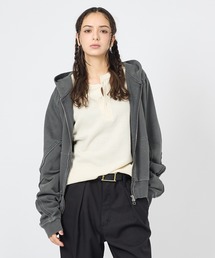 JIEDA（ジエダ）の「【RUSSELL ATHLETIC × JieDa/ラッセルアスレティック × ジエダ】 Campus Sweat Zip Hoodie / スウェット ジップフーディー / ユニセックス / コラボ（パーカー）」