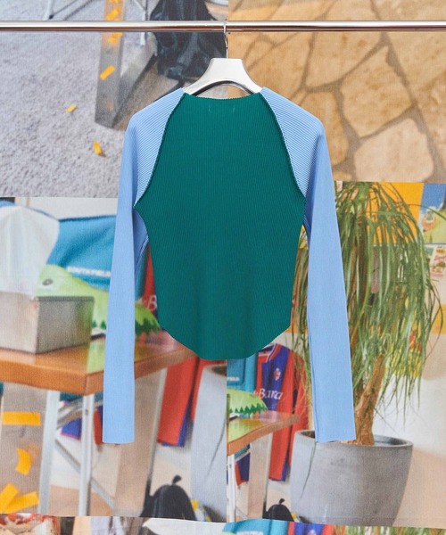 CONZ(コンズ)の「CRISP RAGLAN TOP(Tシャツ/カットソー・レディース・ブラック/ブルー・FREE)」の4枚目の写真