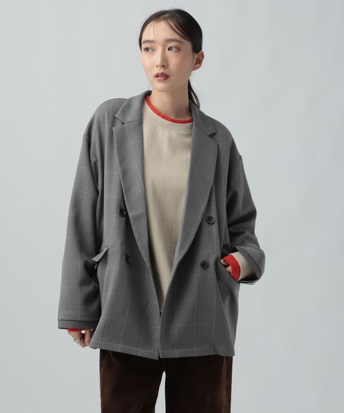 LEPSIM（レプシィム）の「Wブレストルーズ長袖ジャケット　1052003（テーラードジャケット・レディース・チャコールグレー/グレー系その他/ブラック/ブラウン系その他/ブラウン・FREE）」の4枚目の写真