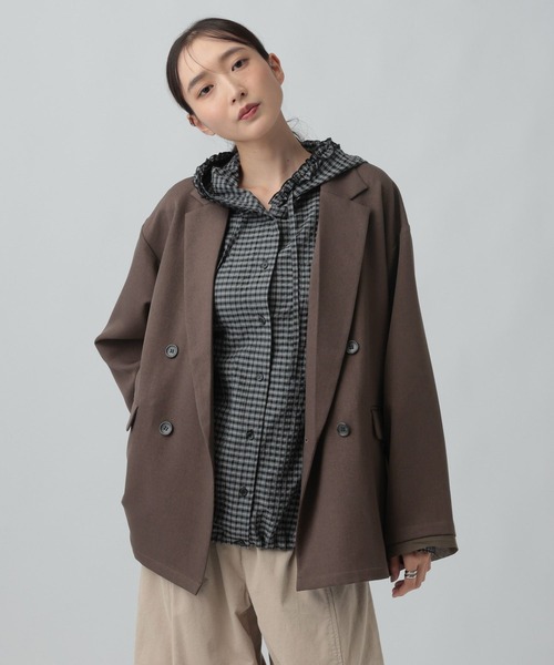 LEPSIM（レプシィム）の「Wブレストルーズ長袖ジャケット　1052003（テーラードジャケット・レディース・チャコールグレー/グレー系その他/ブラック/ブラウン系その他/ブラウン・FREE）」の5枚目の写真
