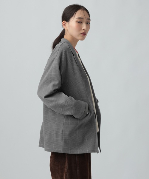 LEPSIM（レプシィム）の「Wブレストルーズ長袖ジャケット　1052003（テーラードジャケット・レディース・チャコールグレー/グレー系その他/ブラック/ブラウン系その他/ブラウン・FREE）」の13枚目の写真