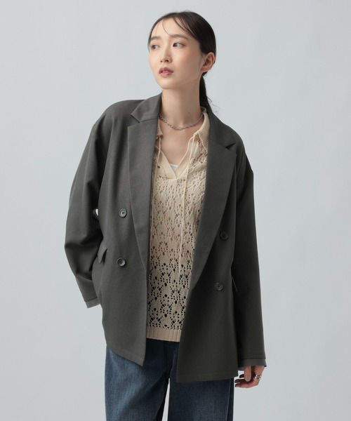 LEPSIM（レプシィム）の「Wブレストルーズ長袖ジャケット　1052003（テーラードジャケット・レディース・チャコールグレー/グレー系その他/ブラック/ブラウン系その他/ブラウン・FREE）」の17枚目の写真