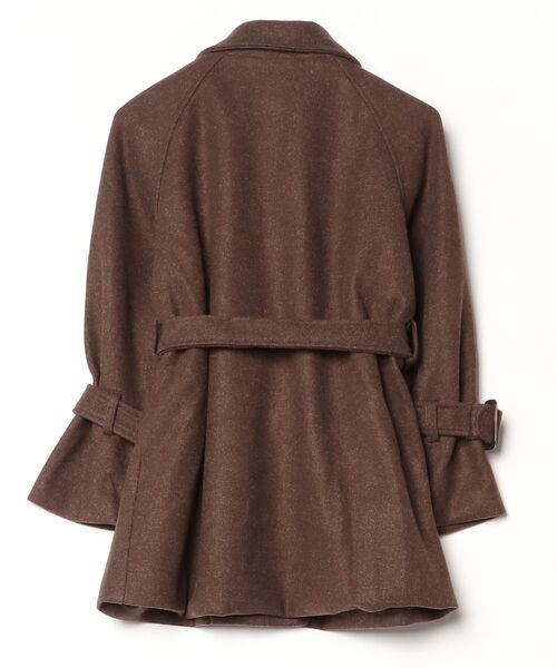 YUGA（ユーガ）の「YUGA_YGMC　　Korean-style　Wool-look trench coat（ステンカラーコート・レディース・ブラウン/ライトグレー・FREE）」の22枚目の写真