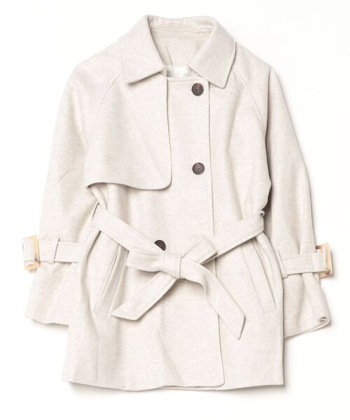 YUGA（ユーガ）の「YUGA_YGMC　　Korean-style　Wool-look trench coat（ステンカラーコート・レディース・ブラウン/ライトグレー・FREE）」の20枚目の写真