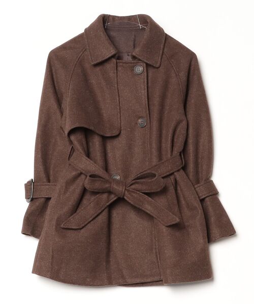 YUGA（ユーガ）の「YUGA_YGMC　　Korean-style　Wool-look trench coat（ステンカラーコート・レディース・ブラウン/ライトグレー・FREE）」の21枚目の写真