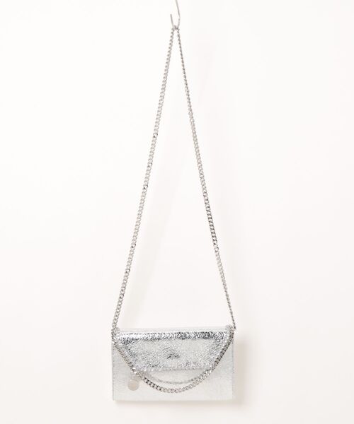STELLA McCARTNEY(ステラマッカートニー)の「Falabella Wallet on Chain / ファラベラ ウォレット オン チェーン(ショルダーバッグ・レディース・シルバー・ONE SIZE)」の1枚目の写真