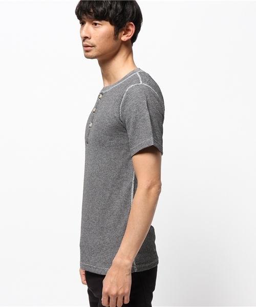 Abiding Aim（アバイディングエイム）の「【JEMORGAN】サーマル半袖クルーネック片染めTシャツ（Tシャツ/カットソー・メンズ・ブラック/ワイン/グリーン/ブルー・LARGE/MEDIUM/SMALL/X-LARGE）」の5枚目の写真