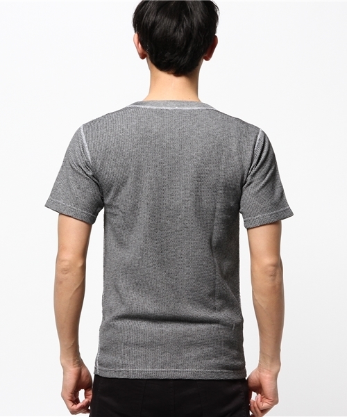Abiding Aim（アバイディングエイム）の「【JEMORGAN】サーマル半袖クルーネック片染めTシャツ（Tシャツ/カットソー・メンズ・ブラック/ワイン/グリーン/ブルー・LARGE/MEDIUM/SMALL/X-LARGE）」の6枚目の写真