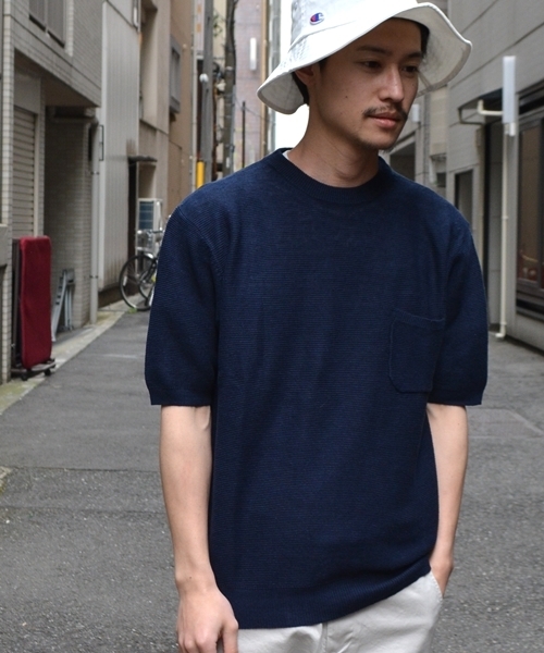 SHIPS(シップス)の「SC: SHIPS(シップス) "SAFILIN" リネン ニット Tシャツ■(ニット/セーター・メンズ・オレンジ/ネイビー/オリーブ/ベージュ/グレー/ホワイト・LARGE/MEDIUM/SMALL/X-LARGE)」の17枚目の写真