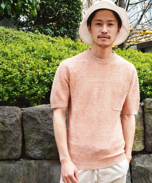 SHIPS(シップス)の「SC: SHIPS(シップス) "SAFILIN" リネン ニット Tシャツ■(ニット/セーター・メンズ・オレンジ/ネイビー/オリーブ/ベージュ/グレー/ホワイト・LARGE/MEDIUM/SMALL/X-LARGE)」の18枚目の写真