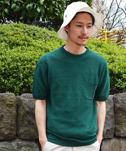 SHIPS(シップス)の「SC: SHIPS(シップス) "SAFILIN" リネン ニット Tシャツ■(ニット/セーター・メンズ・オレンジ/ネイビー/オリーブ/ベージュ/グレー/ホワイト・LARGE/MEDIUM/SMALL/X-LARGE)」の20枚目の写真