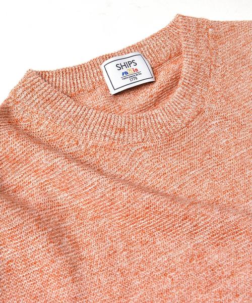 SHIPS(シップス)の「SC: SHIPS(シップス) "SAFILIN" リネン ニット Tシャツ■(ニット/セーター・メンズ・オレンジ/ネイビー/オリーブ/ベージュ/グレー/ホワイト・LARGE/MEDIUM/SMALL/X-LARGE)」の12枚目の写真