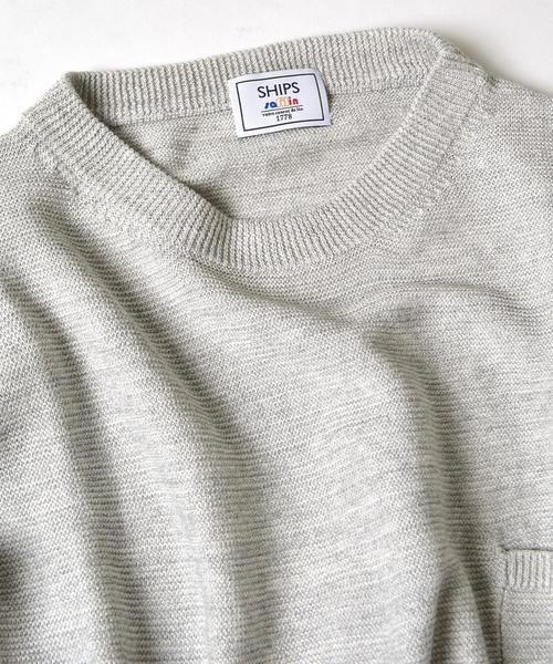 SHIPS(シップス)の「SC: SHIPS(シップス) "SAFILIN" リネン ニット Tシャツ■(ニット/セーター・メンズ・オレンジ/ネイビー/オリーブ/ベージュ/グレー/ホワイト・LARGE/MEDIUM/SMALL/X-LARGE)」の14枚目の写真