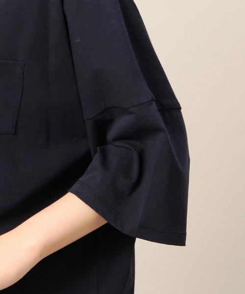 BEAUTY&YOUTH UNITED ARROWS（ビューティーアンドユースユナイテッドアローズ）の「BY ドライコットンビッグドルマン6分袖カットソー◆（Tシャツ/カットソー・レディース・ホワイト/ナチュラル/ネイビー・FREE）」の12枚目の写真