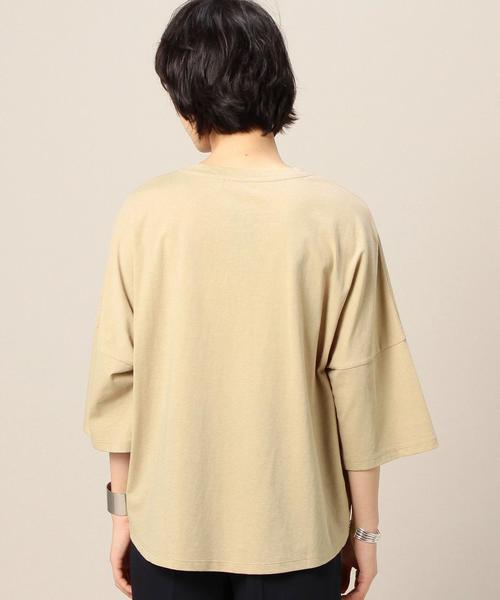 BEAUTY&YOUTH UNITED ARROWS（ビューティーアンドユースユナイテッドアローズ）の「BY ドライコットンビッグドルマン6分袖カットソー◆（Tシャツ/カットソー・レディース・ホワイト/ナチュラル/ネイビー・FREE）」の8枚目の写真