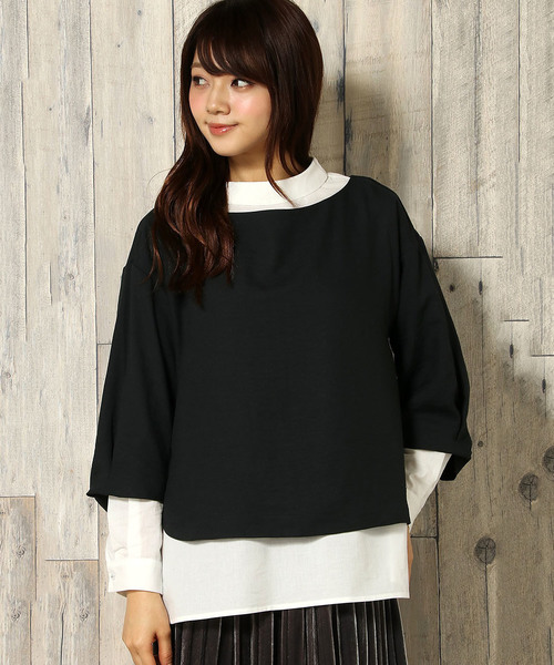 LBC（エルビーシー）の「【リンネル２月号掲載】ビンテージブラウスxシャツセット               （シャツ/ブラウス・レディース・ダークグレー/ブラウン・MEDIUM/LARGE）」の2枚目の写真