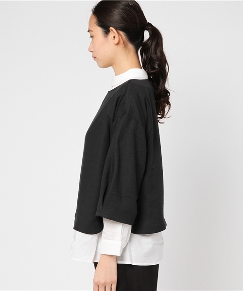 LBC（エルビーシー）の「【リンネル２月号掲載】ビンテージブラウスxシャツセット               （シャツ/ブラウス・レディース・ダークグレー/ブラウン・MEDIUM/LARGE）」の4枚目の写真