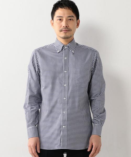 UNITED ARROWS（ユナイテッドアローズ）の「UDET ネイビー ギンガム ボタンダウン（シャツ/ブラウス・メンズ・ネイビー・37cm/39cm/40cm/43cm/42cm/38cm/41cm/36cm）」の3枚目の写真