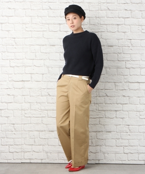 LEPSIM（レプシィム）の「5Gクロプドカタアゼプルオーバー 748904（ニット/セーター・レディース・ベージュ/ダークネイビー/レッド・FREE）」の12枚目の写真