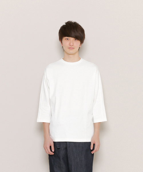 SENSE OF PLACE by URBAN RESEARCH(センスオブプレイスバイアーバンリサーチ)の「ビッグTシャツ(7分袖)(Tシャツ/カットソー・メンズ・ホワイト/ライトグレー/ブラック・MEDIUM/LARGE)」の13枚目の写真