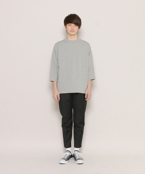 SENSE OF PLACE by URBAN RESEARCH(センスオブプレイスバイアーバンリサーチ)の「ビッグTシャツ(7分袖)(Tシャツ/カットソー・メンズ・ホワイト/ライトグレー/ブラック・MEDIUM/LARGE)」の5枚目の写真