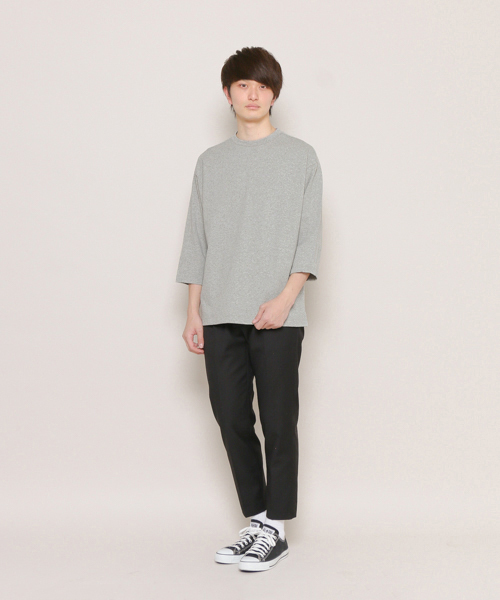 SENSE OF PLACE by URBAN RESEARCH(センスオブプレイスバイアーバンリサーチ)の「ビッグTシャツ(7分袖)(Tシャツ/カットソー・メンズ・ホワイト/ライトグレー/ブラック・MEDIUM/LARGE)」の6枚目の写真