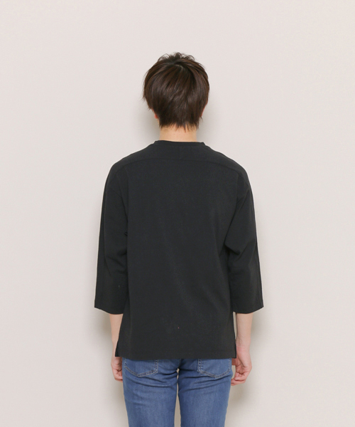 SENSE OF PLACE by URBAN RESEARCH(センスオブプレイスバイアーバンリサーチ)の「ビッグTシャツ(7分袖)(Tシャツ/カットソー・メンズ・ホワイト/ライトグレー/ブラック・MEDIUM/LARGE)」の8枚目の写真