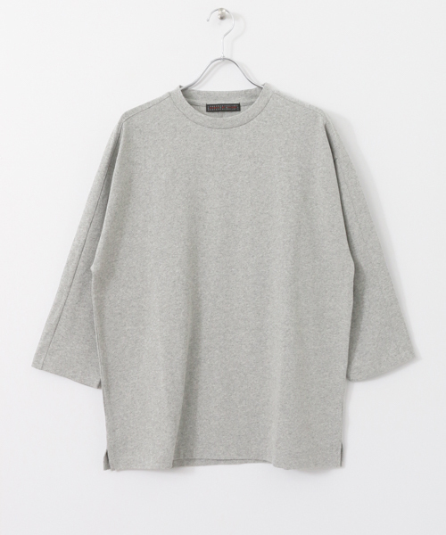 SENSE OF PLACE by URBAN RESEARCH(センスオブプレイスバイアーバンリサーチ)の「ビッグTシャツ(7分袖)(Tシャツ/カットソー・メンズ・ホワイト/ライトグレー/ブラック・MEDIUM/LARGE)」の12枚目の写真