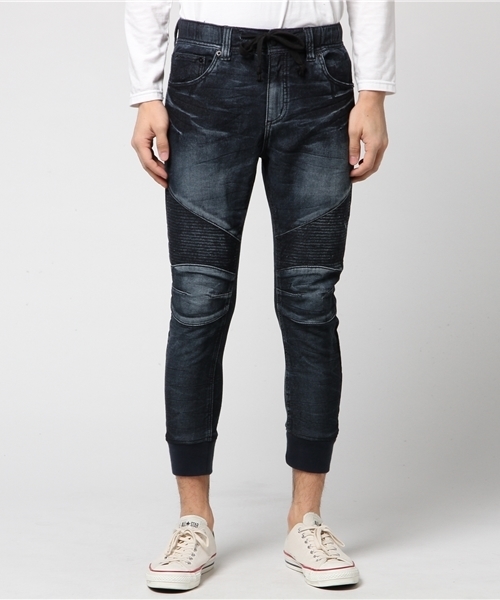 VENCEEXCHANGE（ヴァンスエクスチェンジ）の「ドビーデニムバイカーパンツ（デニムパンツ・メンズ・ネイビー/ブラック/ブルー・MEDIUM/SMALL/LARGE）」の6枚目の写真