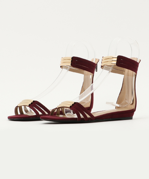 CHARLES & KEITH(チャールズ & キース)の「アンクルストラップサンダル / ANKLE-STRAP SANDALS(サンダル・レディース・バーガンディー/ブラック/ブラウン・23cm/24cm/22cm/22.5cm/23.5cm/24.5cm)」の1枚目の写真