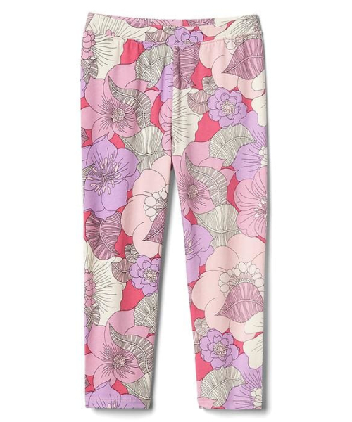 GAP（ギャップ）の「Gap プリント ストレッチジャージ カプリパンツ（レギンス/スパッツ・キッズ・マルチ/ピンク/ブルー/ダークネイビー/グリーン系その他/フューシャピンク・105cm/110cm/90cm/100cm/80ｃｍ/95cm）」の5枚目の写真