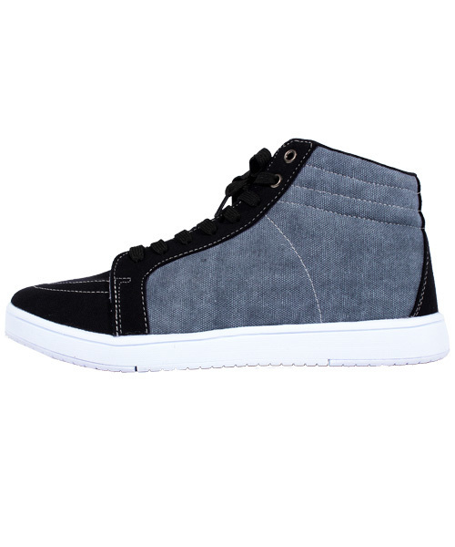 ８(eight)（エイト）の「切替 ミッドカットスニーカー キャンバス（スニーカー・メンズ・グレー/ネイビー/ブラック・26.0cm/27.0cm/25.5cm/26.5cm/25.0cm/28.0cm）」の14枚目の写真