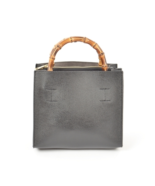 Khaju(カージュ)の「Khaju:バンブーハンドルトート◇(ハンドバッグ・レディース・ブラック/パープル/キャメル/ピンク/ホワイト・ONE SIZE)」の19枚目の写真