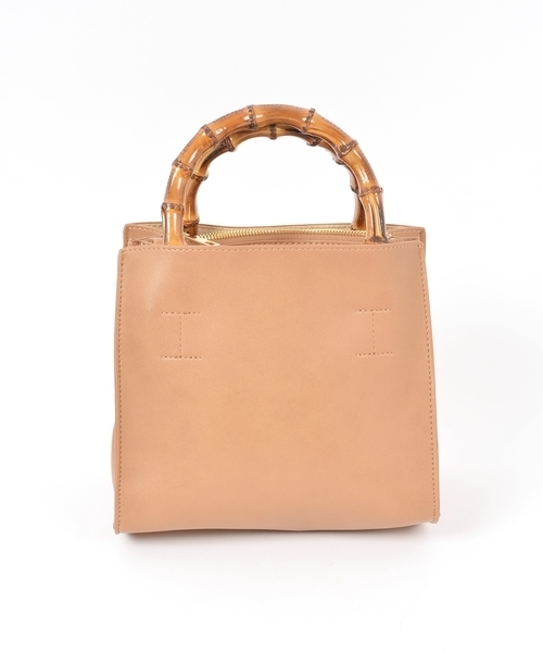 Khaju(カージュ)の「Khaju:バンブーハンドルトート◇(ハンドバッグ・レディース・ブラック/パープル/キャメル/ピンク/ホワイト・ONE SIZE)」の18枚目の写真