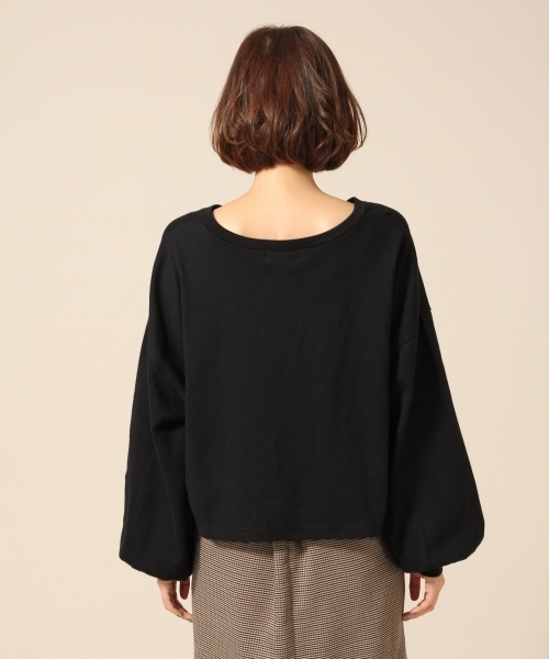 LOWRYS FARM(ローリーズファーム)の「ソデボリュームショートTシャツ 769303(Tシャツ/カットソー・レディース・ホワイト×ブラック/ブラック/オレンジ/パープル・LARGE/MEDIUM)」の7枚目の写真