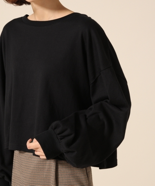 LOWRYS FARM(ローリーズファーム)の「ソデボリュームショートTシャツ 769303(Tシャツ/カットソー・レディース・ホワイト×ブラック/ブラック/オレンジ/パープル・LARGE/MEDIUM)」の9枚目の写真