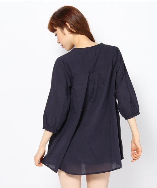 coen（コーエン）の「刺繍エンブロイダリースキッパーチュニック（チュニック・レディース・ホワイト/ネイビー・フリー）」の4枚目の写真