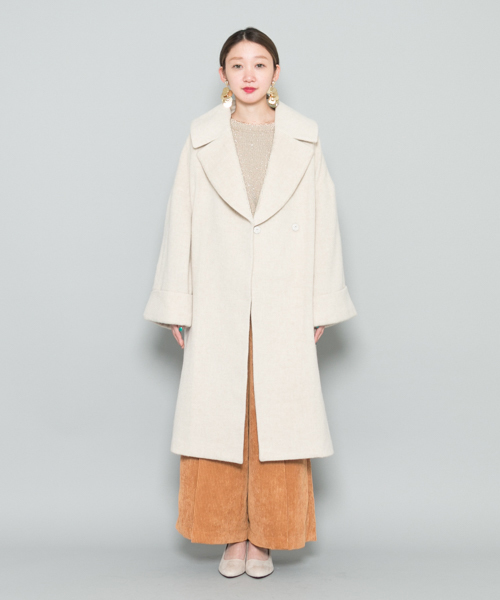 SENSE OF PLACE by URBAN RESEARCH（センスオブプレイスバイアーバンリサーチ）の「ラメモールボリュームスリーブセーター（ニット/セーター・レディース・ベージュ/グレー・FREE）」の3枚目の写真