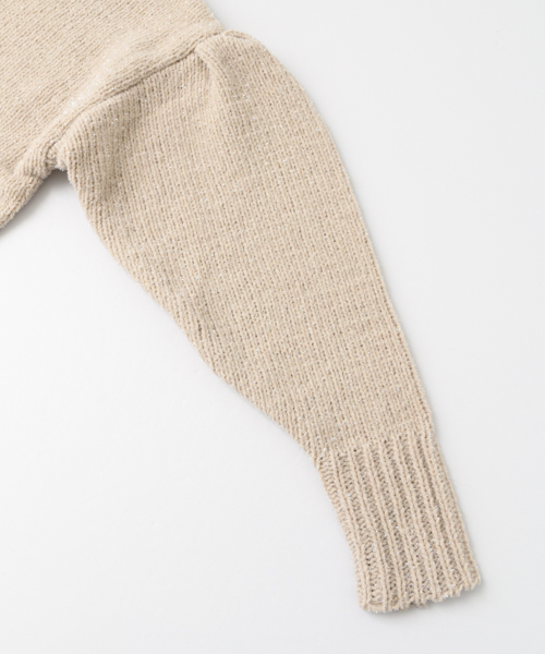 SENSE OF PLACE by URBAN RESEARCH（センスオブプレイスバイアーバンリサーチ）の「ラメモールボリュームスリーブセーター（ニット/セーター・レディース・ベージュ/グレー・FREE）」の9枚目の写真