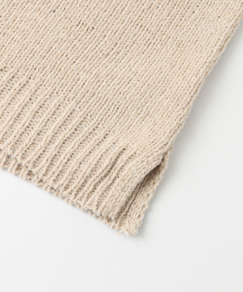 SENSE OF PLACE by URBAN RESEARCH（センスオブプレイスバイアーバンリサーチ）の「ラメモールボリュームスリーブセーター（ニット/セーター・レディース・ベージュ/グレー・FREE）」の8枚目の写真