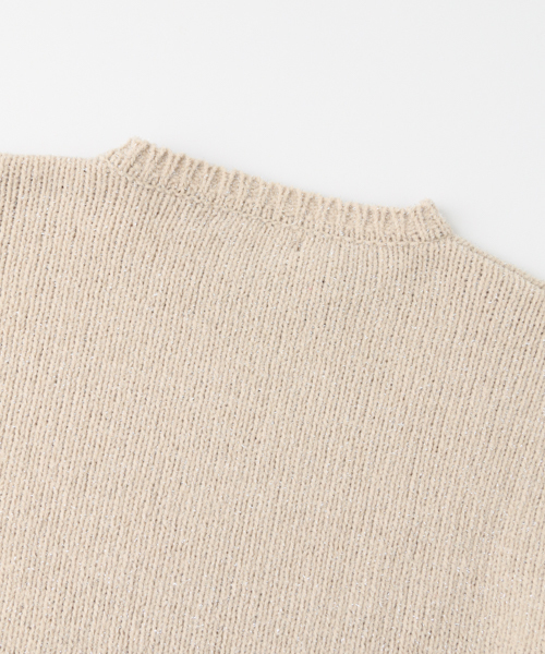 SENSE OF PLACE by URBAN RESEARCH（センスオブプレイスバイアーバンリサーチ）の「ラメモールボリュームスリーブセーター（ニット/セーター・レディース・ベージュ/グレー・FREE）」の4枚目の写真
